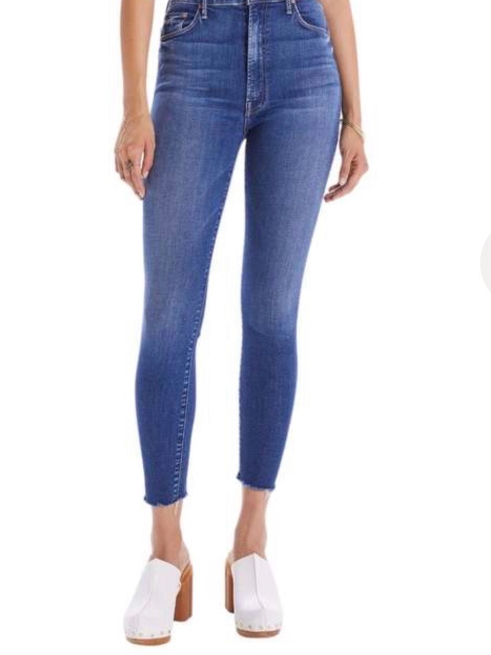 Mother High Waisted Rail Ankle Fray - High Fidelity